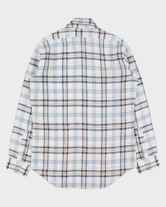 DSWT Brooks Brothers All Irish Linen Plaid Long Sleeve Shirt - M
