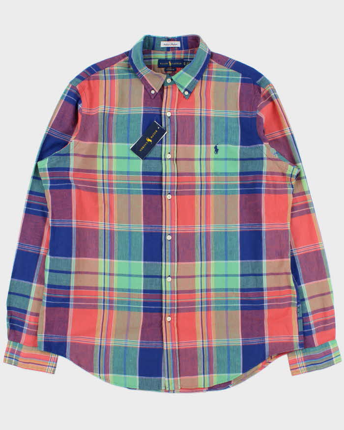 DSWT Ralph Lauren Indian Madras Plaid Classic Fit Long Sleeve Shirt - XL