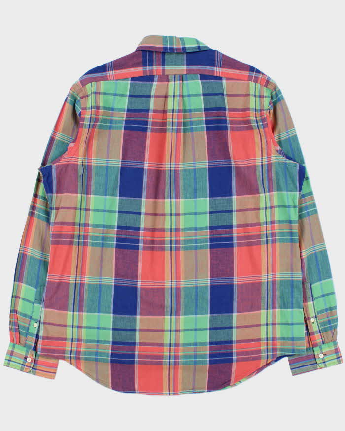 DSWT Ralph Lauren Indian Madras Plaid Classic Fit Long Sleeve Shirt - XL