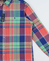 DSWT Ralph Lauren Indian Madras Plaid Classic Fit Long Sleeve Shirt - XL