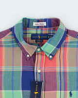 DSWT Ralph Lauren Indian Madras Plaid Classic Fit Long Sleeve Shirt - XL