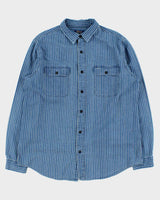 Vintage Polo Ralph Lauren Classic Fit Stripe Denim Shirt - XL