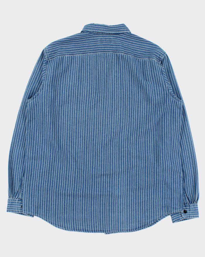 Vintage Polo Ralph Lauren Classic Fit Stripe Denim Shirt - XL