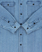 Vintage Polo Ralph Lauren Classic Fit Stripe Denim Shirt - XL