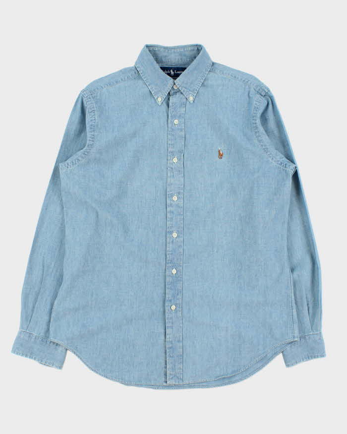 Vintage 1990s Ralph Lauren Classic Fit Lightweight Denim Shirt - M