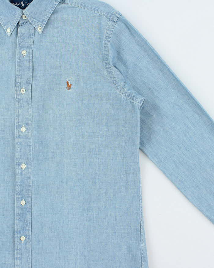 Vintage 1990s Ralph Lauren Classic Fit Lightweight Denim Shirt - M