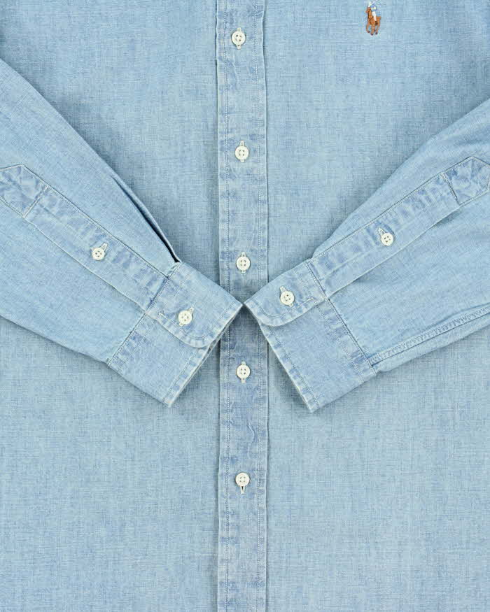 Vintage 1990s Ralph Lauren Classic Fit Lightweight Denim Shirt - M