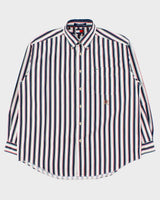 Vintage 1990s Tommy Hilfiger Striped Long Sleeve Shirt - L