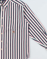 Vintage 1990s Tommy Hilfiger Striped Long Sleeve Shirt - L