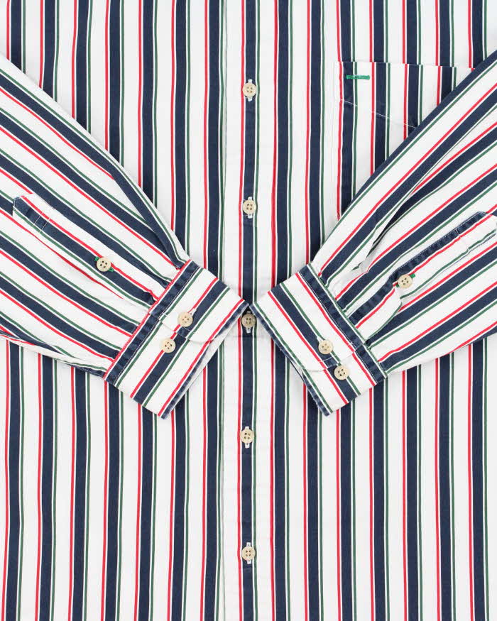 Vintage 1990s Tommy Hilfiger Striped Long Sleeve Shirt - L