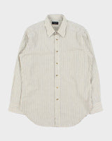 Vintage 1990s Christian Dior Striped Long Sleeve Shirt - L