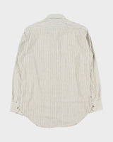 Vintage 1990s Christian Dior Striped Long Sleeve Shirt - L