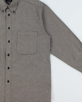 Vintage 1990s Izod Brushed Cotton Dogtooth Long Sleeve Shirt - M
