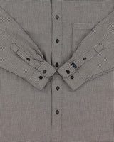 Vintage 1990s Izod Brushed Cotton Dogtooth Long Sleeve Shirt - M