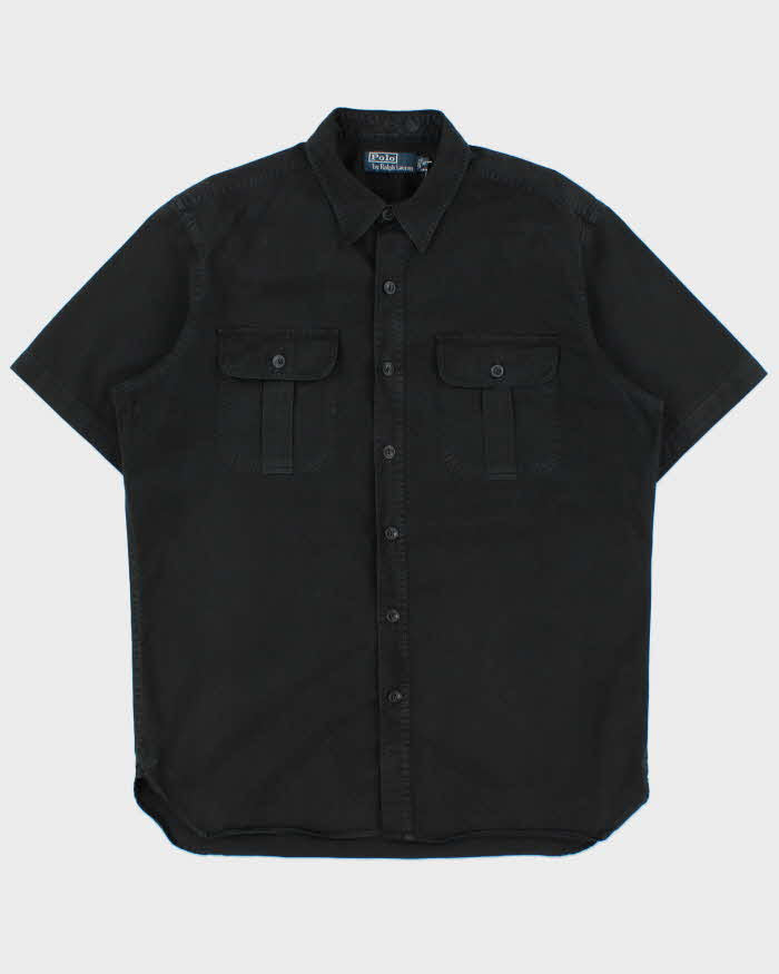 Vintage 1990s Polo Ralph Lauren Plain Pocket Short Sleeve Shirt - M
