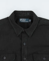 Vintage 1990s Polo Ralph Lauren Plain Pocket Short Sleeve Shirt - M