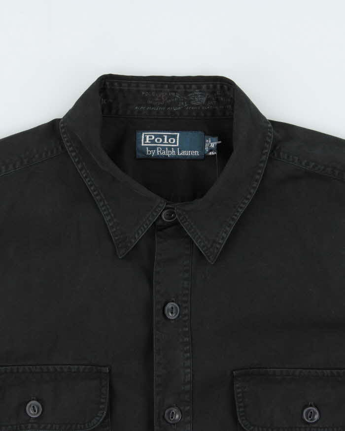 Vintage 1990s Polo Ralph Lauren Plain Pocket Short Sleeve Shirt - M