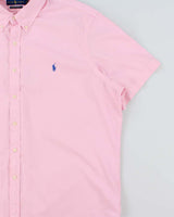 Vintage Ralph Lauren Feather Weight Twill Short Sleeve Shirt - XXL