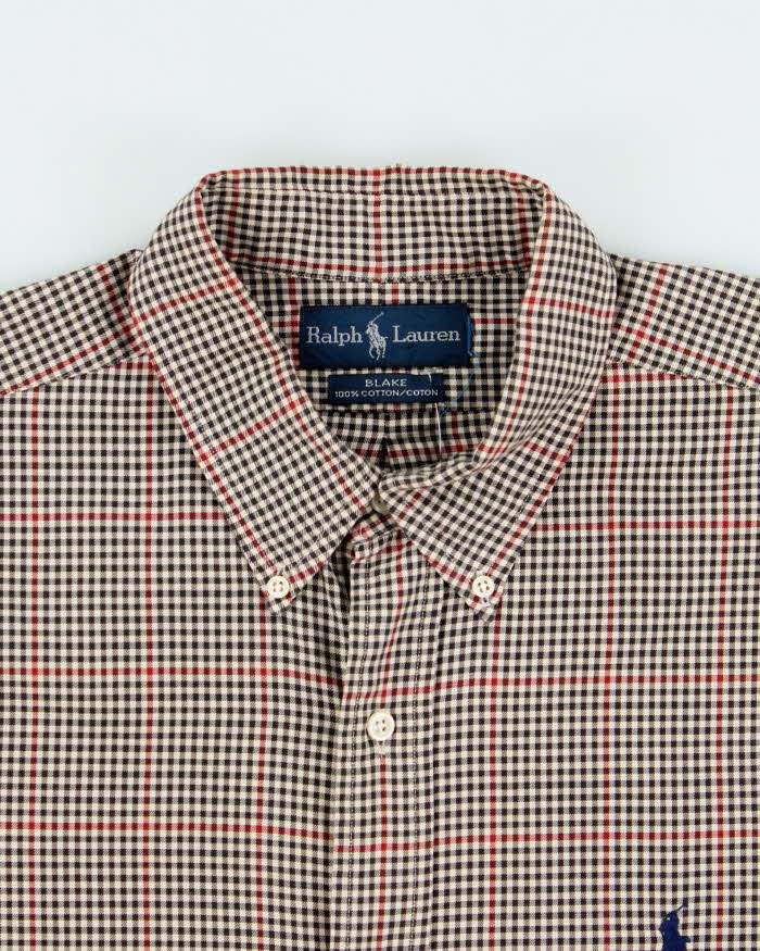 Vintage 1990s Ralph Lauren Checked Long Sleeve Shirt - XXL