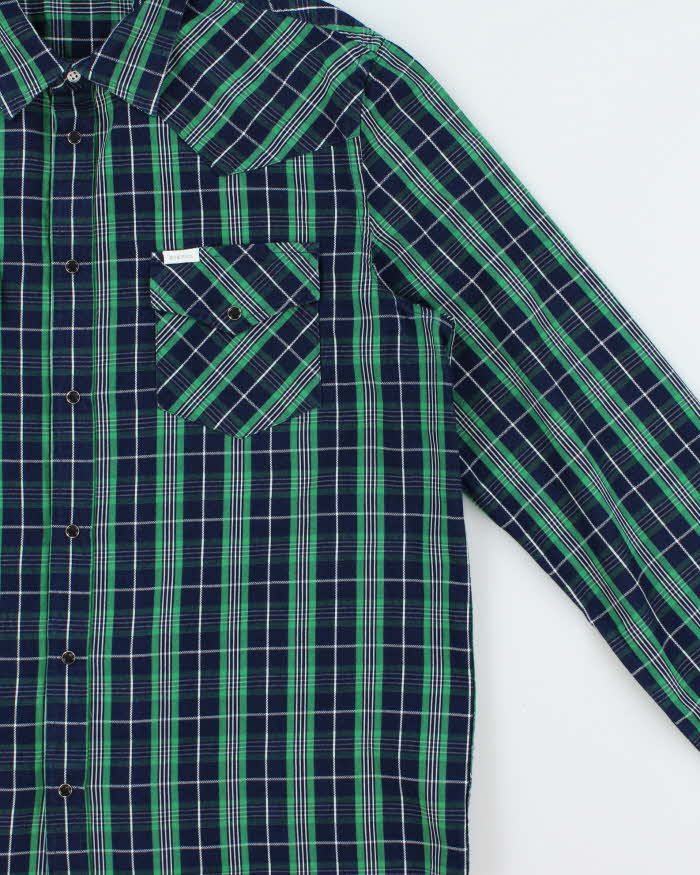 Vintage 2000s Diesel Checked Western Snap Button Long Sleeve Shirt - XL
