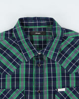 Vintage 2000s Diesel Checked Western Snap Button Long Sleeve Shirt - XL