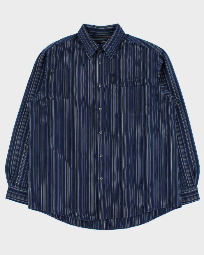 Vintage 1990s Alfani Striped Long Sleeve Shirt - L