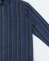 Vintage 1990s Alfani Striped Long Sleeve Shirt - L