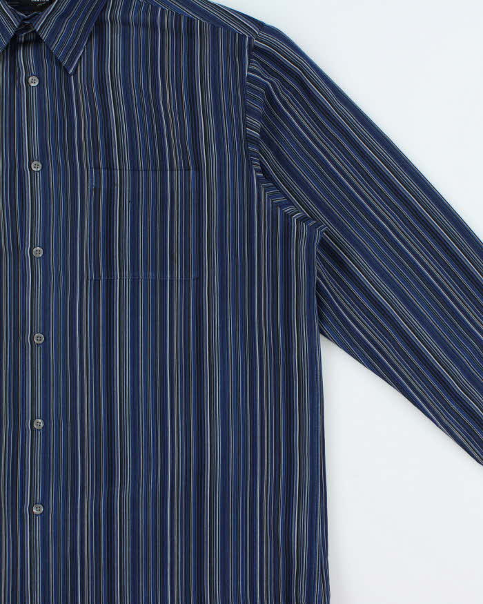 Vintage 1990s Alfani Striped Long Sleeve Shirt - L