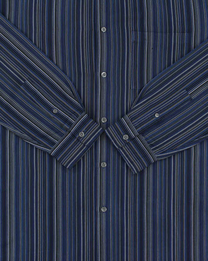 Vintage 1990s Alfani Striped Long Sleeve Shirt - L