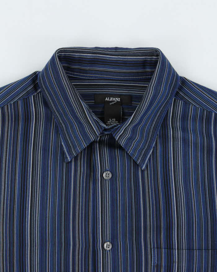 Vintage 1990s Alfani Striped Long Sleeve Shirt - L