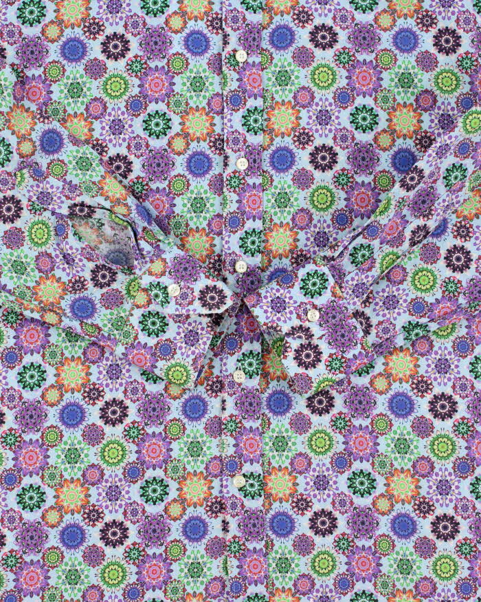 Vintage Etro Kalidascope Print Long Sleeve Shirt - L