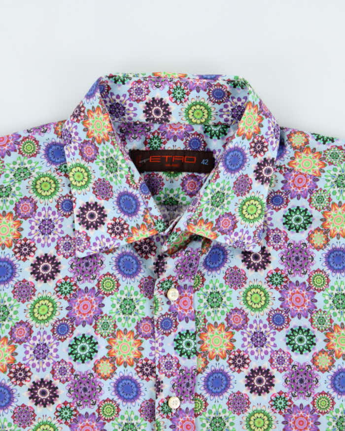 Vintage Etro Kalidascope Print Long Sleeve Shirt - L