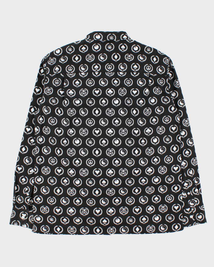 Vintage Stussy All Over Print Long Sleeve Shirt - L