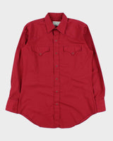 Vintage 1980s H Bar C Ranchwear Made In USA  Permanent Press Snap Button Long Sleeve Western Shirt - L