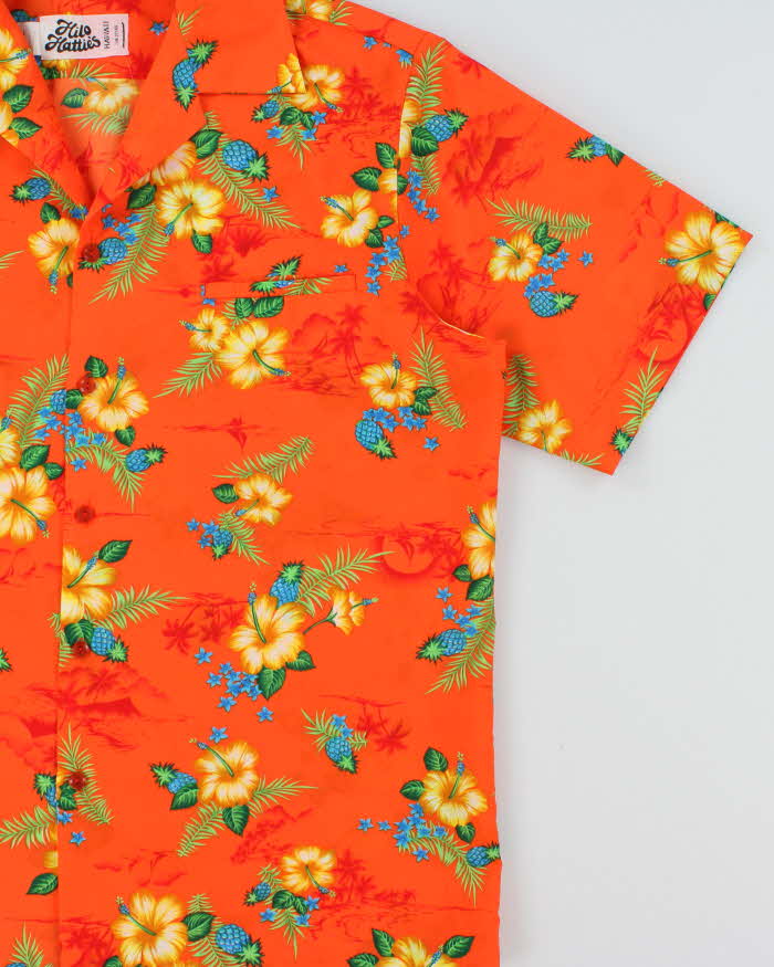 Vintage 1960s Hilo Hattie Made In USA Hand Stitched Hawaiian Aloha Shirt - XL