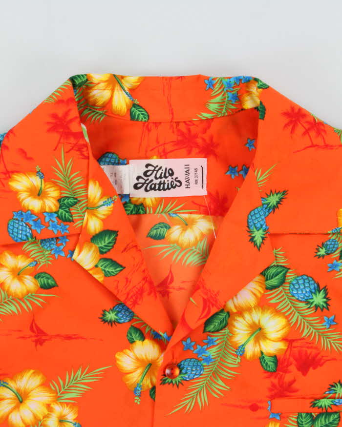 Vintage 1960s Hilo Hattie Made In USA Hand Stitched Hawaiian Aloha Shirt - XL