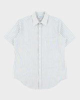 Vintage 1980s Kent Arrow Striped Short Sleeve Pocket Shirt - M