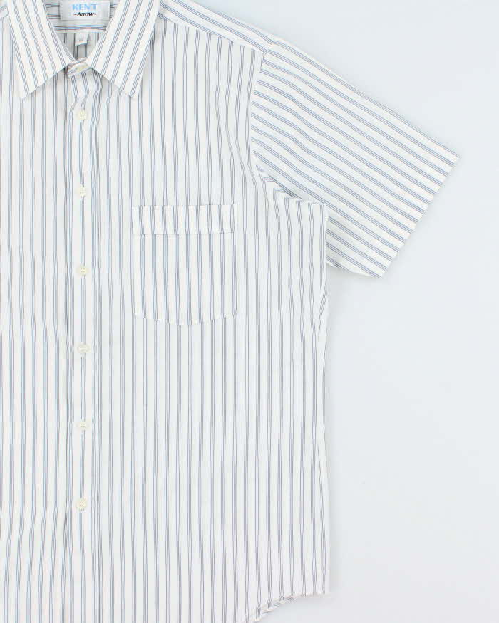 Vintage 1980s Kent Arrow Striped Short Sleeve Pocket Shirt - M