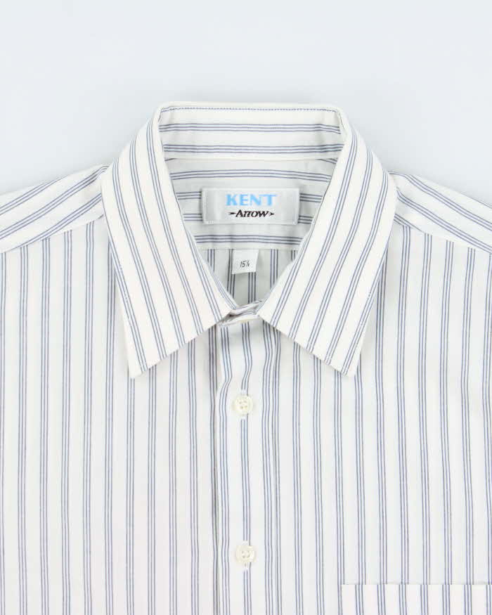 Vintage 1980s Kent Arrow Striped Short Sleeve Pocket Shirt - M