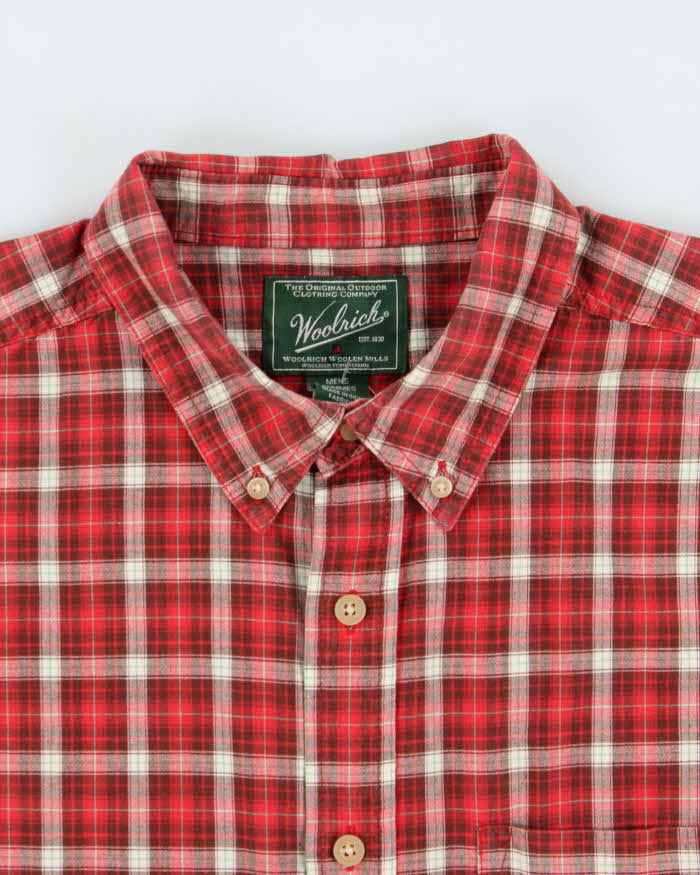 Vintage Woolrich Tartan Plaid Short Sleeve Shirt - XL