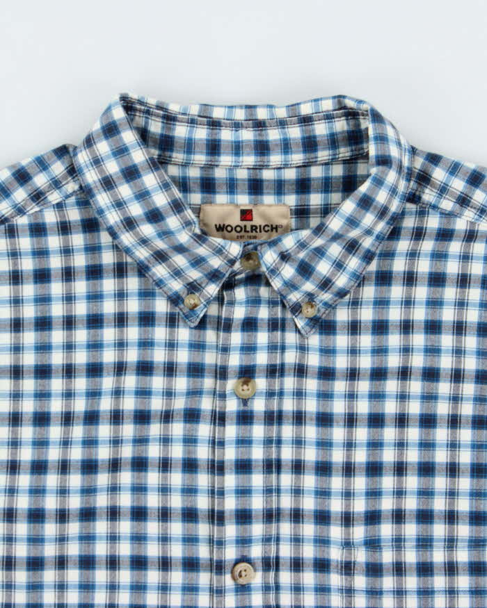 Vintage Woolrich Plaid Check Short Sleeve Shirt - M