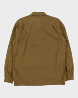 Vintage Lacoste Khaki Canvas Relaxed Fit Utility Over Shirt - M