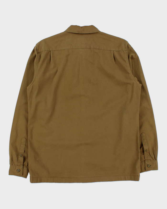 Vintage Lacoste Khaki Canvas Relaxed Fit Utility Over Shirt - M