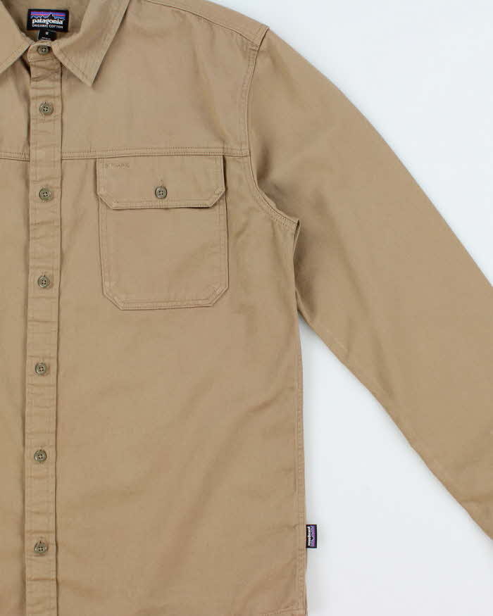 Vintage Patagonia Tan Khaki Heavyweight Fjord Utility Over Shirt - M