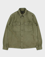 Vintage Tommy Hilfiger Khaki Heavyweight Utility Denim Over Shirt - S
