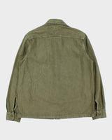 Vintage Tommy Hilfiger Khaki Heavyweight Utility Denim Over Shirt - S