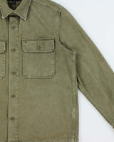 Vintage Tommy Hilfiger Khaki Heavyweight Utility Denim Over Shirt - S