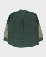 Vintage Cabela's Khaki / Forest Green Heavyweight Long Sleeve Hunting Shirt - XL