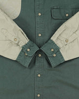 Vintage Cabela's Khaki / Forest Green Heavyweight Long Sleeve Hunting Shirt - XL