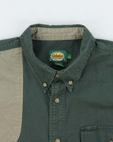 Vintage Cabela's Khaki / Forest Green Heavyweight Long Sleeve Hunting Shirt - XL